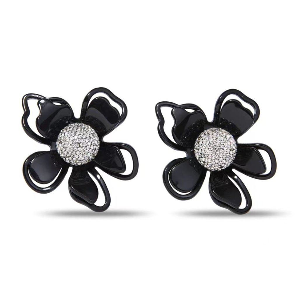 Brand New. Lele Sadoughi Crystal Azalea Statement Earrings